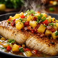 Fish with Pineapple Chutney