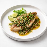 Fish with Spicy Herb Sauce
