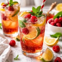 Fizzy Raspberry Citrus Ice Tea