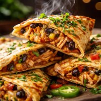 Flaky Chicken and Bean Wedges