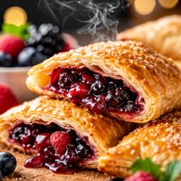 Flaky Pastry with Mixed Berry Filling