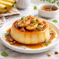 Flan with Bananas