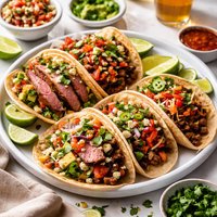 Flank Steak and Ground Beef Tacos