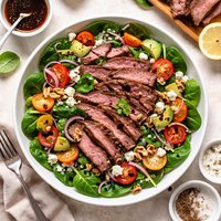 Flank Steak Spinach Salad
