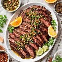 Flank Steak with Garlic Oregano Orange and Cumin