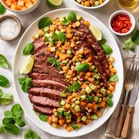 Flank Steak with Melon Relish