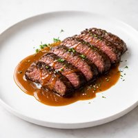 Flat Iron Steak and Cognac Sauce