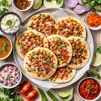 Flat Rice Bread from Southern India Uttapam