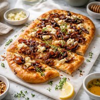 Flatbread with Caramelized Onions Cheese