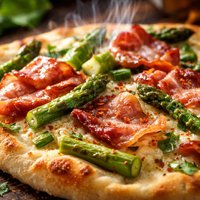 Flatbread with Pancetta and Asparagus