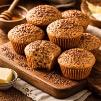 Flax Seed Whole Wheat Muffins