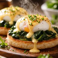 Florentine Eggs on English Muffins