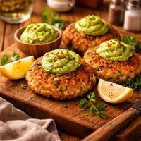 Florida Crab Cakes with Avocado Butter