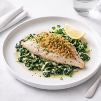 Flounder and Spinach Bake