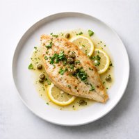 Flounder in Lemon and Wine Sauce