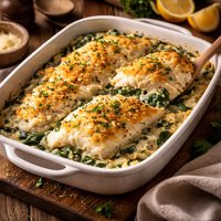 Flounder Spinach Bake
