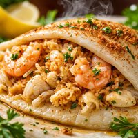 Flounder Stuffed with Shrimp and Crabmeat