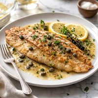 Flounder with White Wine Sauce