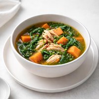 Flu Fighting Mustard Green and Sweet Potato Soup