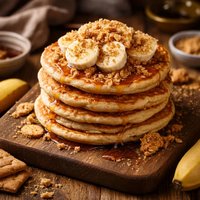 Fluffy Banana Graham Pancakes