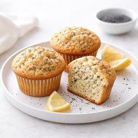 Fluffy Lemon Poppy Seed Muffins