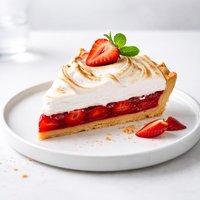 Fluffy Strawberry Meringue Pie