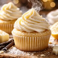 Fluffy White Cupcakes with Creamy Cream Cheese Frosting