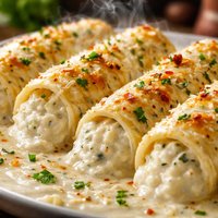 Four Cheese Manicotti in Cream Sauce