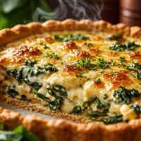 Four Cheese Spinach Quiche