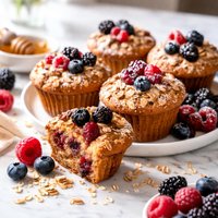 Four Grain Four Berry Muffins