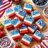 Fourth of July Red White and Blue Fudge