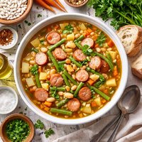 Frankfuter Bohnensuppe Bean Soup with Frankfurter