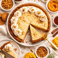 Freezer Pumpkin Pie with Gingersnap Crumb Crust