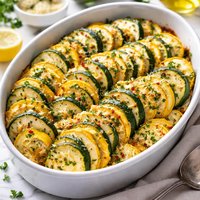 French Baked Zucchini and Yellow Squash