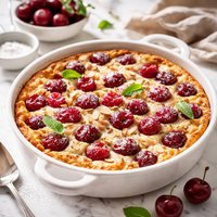 French Cherry Clafouti Pudding French Cherry Custard Bake