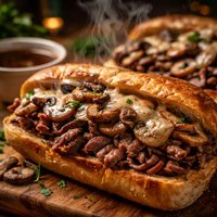 French Dips with Mushrooms