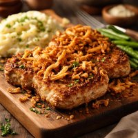 French Fried Onion Pork Chops