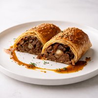 French Onion and Beef Strudel