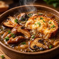 French Onion and Wild Mushroom Soup