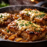 French Onion Pork Chops Skillet