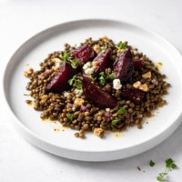 French Puy Lentils with Beets Vegan Vegetarian