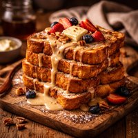French Toast with Creamy Maple Syrup