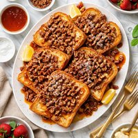 French Toast with Praline Topping