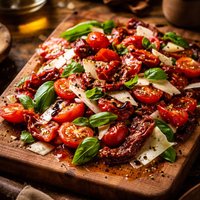 Fresh and Sun Dried Tomato Salad with Parmesan