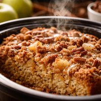 Fresh Apple Coffee Cake in Crock Pot