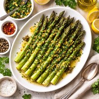 Fresh Asparagus with Lemon Herb Sauce