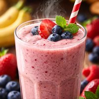 Fresh Banana Berry Shake
