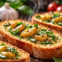 Fresh Basil Roasted Garlic Toast