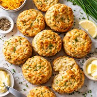 Fresh Chive and Cheddar Biscuits