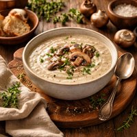 Fresh Cream of Mushroom Soup